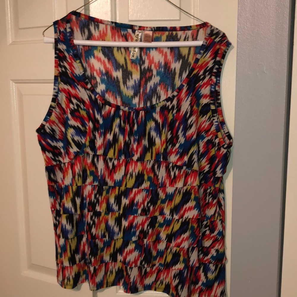 Multi color shirt.